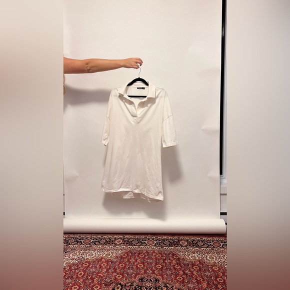 Polo style short sleeve t-shirt dress - Picture 1 of 2